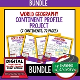 Continent Profile Project BUNDLE World Geography, Digital 