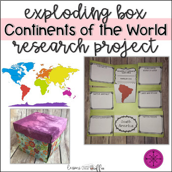 Preview of Geography Research Project: World Continents Interactive Foldable Report