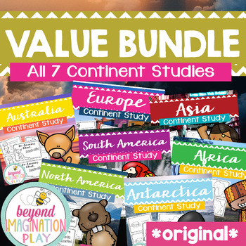 Preview of Continent Study Bundle - Fun Fact Books + Reading Comprehension Passages