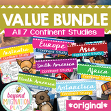 Continent Study Bundle - Fun Fact Books + Reading Comprehe