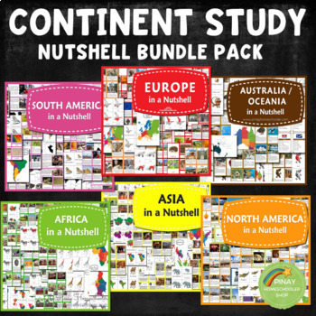 Preview of Continent Study Nutshell Geography Series Bundle