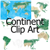 Continent World Clip Art - Commercial Use