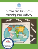 Continent and Ocean Matching Map Activity