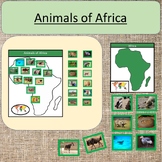 Continent of Africa Animals Activities Montessori Preschool
