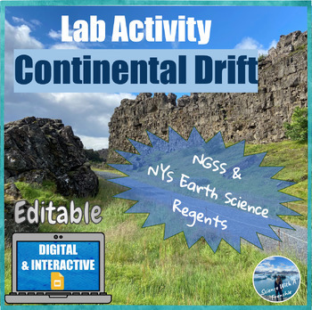Preview of The Theory of Continental Drift | Digital Lab Activity | Editable | NGSS