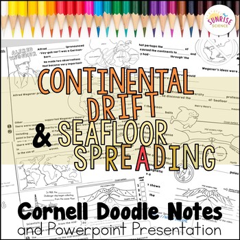 Preview of Continental Drift Doodle Notes | Seafloor Spreading | Alfred Wegener | Cornell