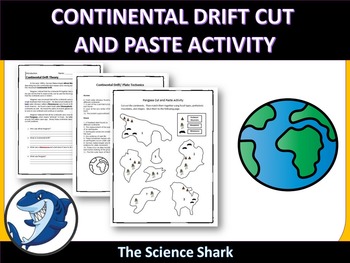 Preview of Continental Drift Cut and Paste Activity/ Crossword