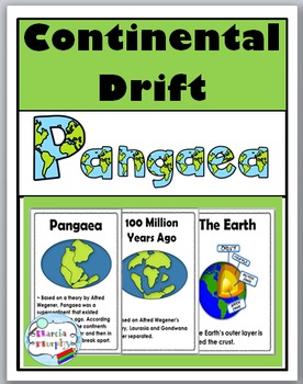 Preview of Continental Drift Pangaea Posters, Flip Book, Interactive Flap Book & More
