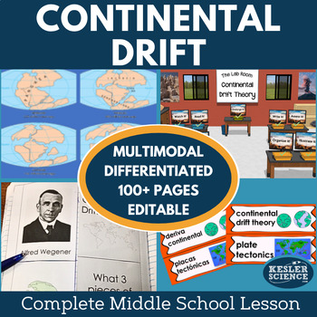 Preview of Continental Drift Theory Complete 5E Lesson Plan