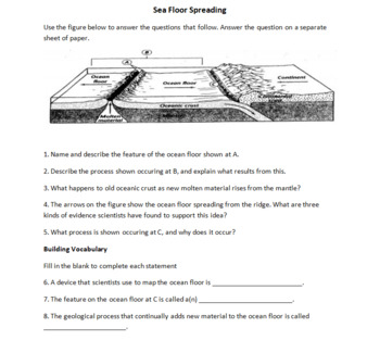 Sea Floor Spreading Model Worksheet Answer Key | Review Home Co