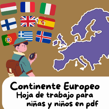 Preview of Continente Europeo para NIÑOS y NIÑAS