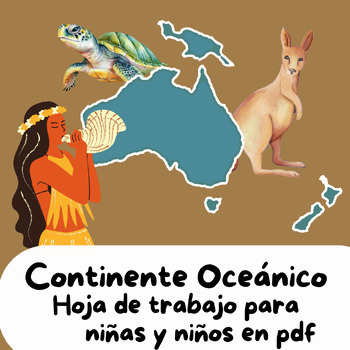 Preview of Continente Oceánico para NIÑOS y NIÑAS