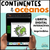 Continentes & océanos,  Libreta digital + imprimibles, Con