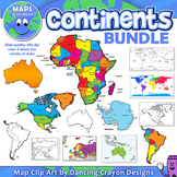 Continents Maps of the World Clipart