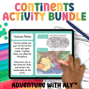 Preview of Third Grade Continents Activity BUNDLE Google Slides