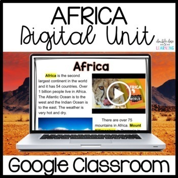 Preview of Continents: Africa Digital Distance Learning GOOGLE Unit