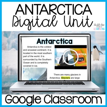 Preview of Continents: Antarctica Digital Distance Learning GOOGLE Unit
