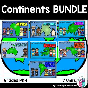 Preview of Continents BUNDLE Complete Unit for Early Readers - Asia, Europe, Africa & More!