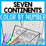 Continents Color by Number, Reading Passage and Text Marking