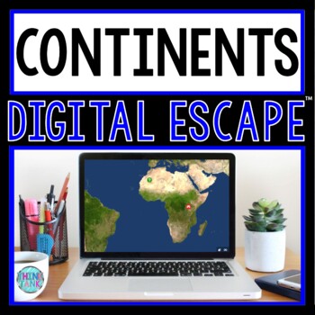 Preview of Continents DIGITAL ESCAPE ROOM for Google Drive® | World Geography