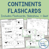 Continents Flashcards with Slideshow + Quiz | 7 Continents