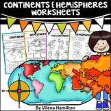 Continents & Hemispheres Worksheets