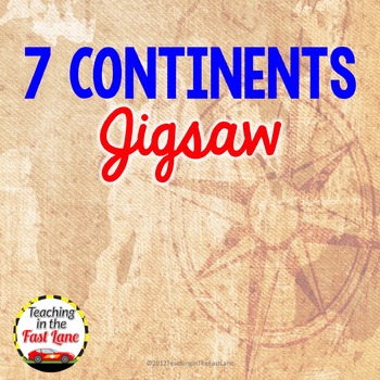 Preview of Continents Jigsaw Activity - 7 Continents Cooperative Learning Strategy
