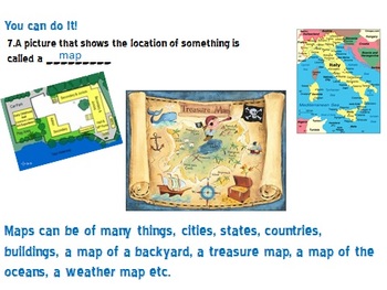 Preview of Continents, Map Terms Power Point