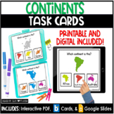 Continents Matching | Geography | Social Studies Task Card