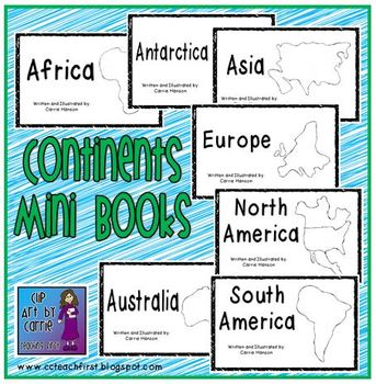 Preview of Continents Mini Book Set:  7 Emergent Readers