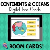 Continents & Oceans BOOM Cards Geography Review Activity