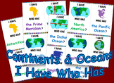 Continents/Oceans I Have Who Has