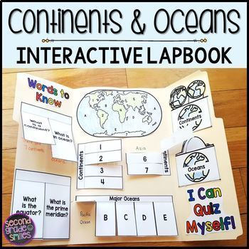 Preview of Continents & Oceans Lapbook
