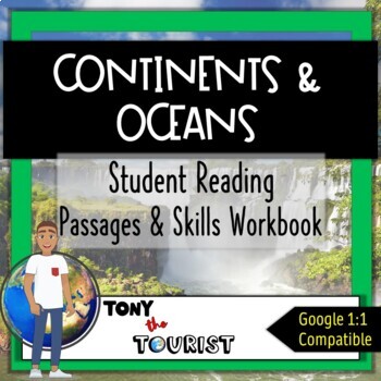 Preview of Continents, Oceans, & Map Skills Workbook- Google Compatible, Student-Centered!