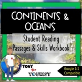 Continents, Oceans, & Map Skills Workbook- Google Compatib