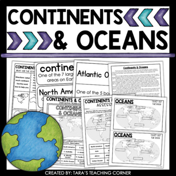 Continents & Oceans | Social Studies Unit by Tara's Teaching Corner