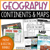 2nd Grade Geography Continents, Oceans & Map Skills - Prin
