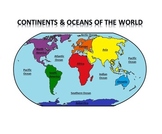 Continents & Oceans of the World PowerPoint
