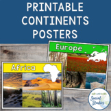 7 Continents Printables | Continents Posters with Maps and