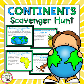 Preview of Continents Scavenger Hunt