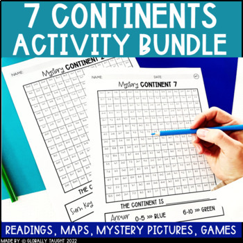 Preview of 7 Continents & 5 Oceans Activities with 7 Continents Mystery Pictures Printables