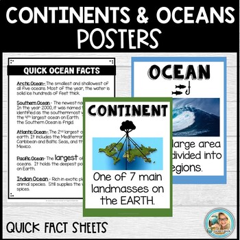Continents and Oceans Activities INTERACTIVE NOTEBOOK | TpT