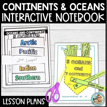 Preview of Continents and Oceans Map Activities | INTERACTIVE NOTEBOOK