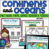 Continents and Oceans Activities | World Map Printable | 7