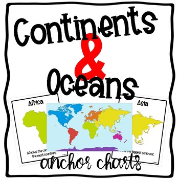 Preview of Continents and Oceans Anchor Charts
