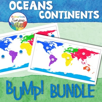 Preview of Continents and Oceans Bump Game Bundle