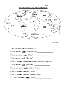 Cardinal And Intermediate Directions Worksheet Pdf Cardinal Directions Worksheet Teaching Resources | Tpt