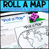 Label Continents and Oceans Blank Map FREE Game