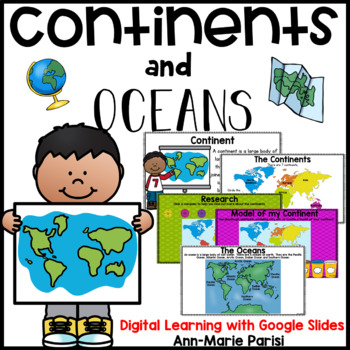 Preview of Continents and Oceans Google Slides