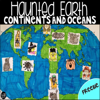 Preview of Continents and Oceans- Haunted Earth Craftivity